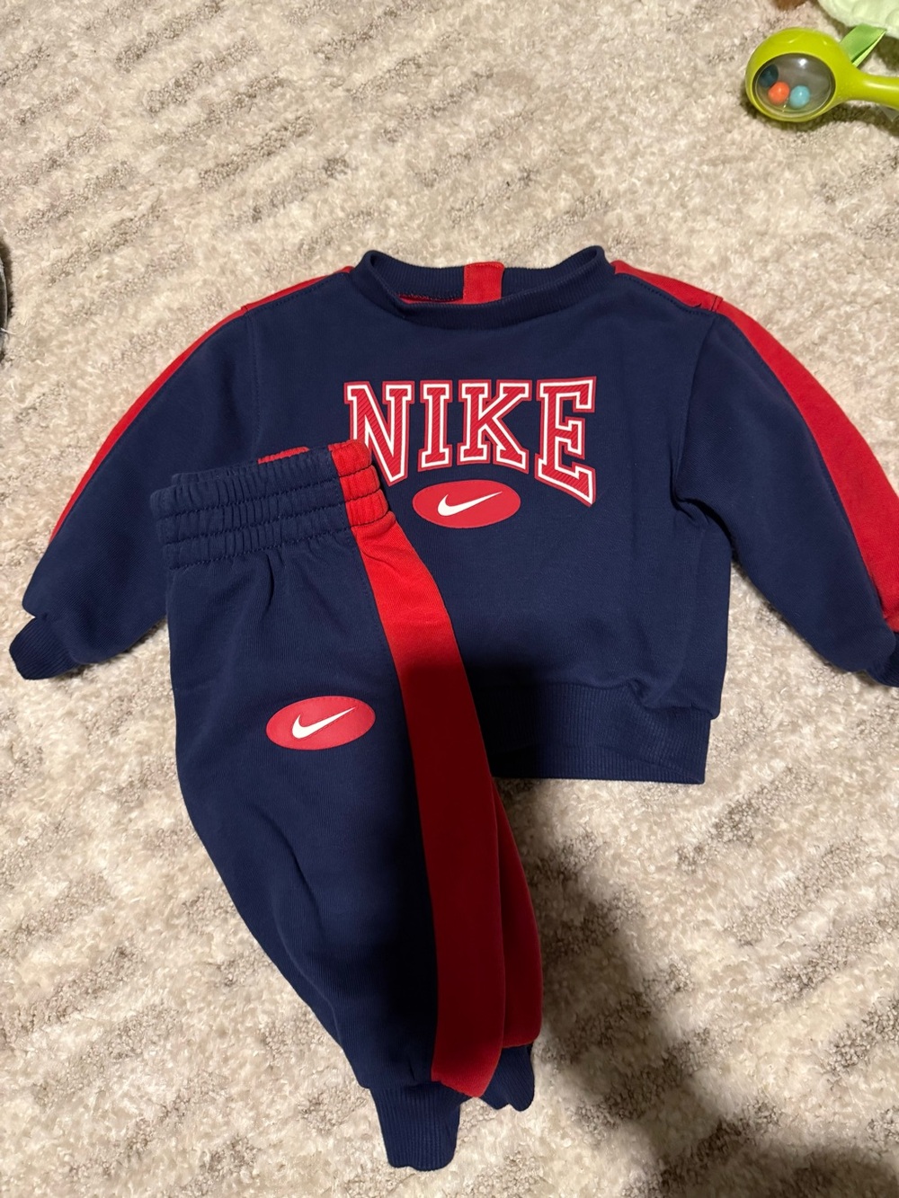 Nike Navy and Red Kids Sweatshirt & Joggers Set